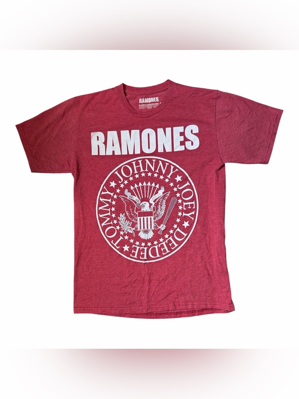 Ramones Logo Band Tee in Red Size M